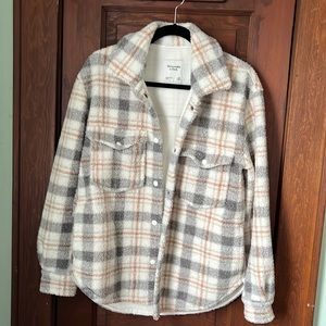 Abercrombie Faux Sherpa Plaid Shacket